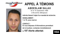 Salah Abdeslam recherché dans le cadre d'attaques terroristes de Paris. ( Police Nationale Document Photo)