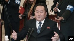 북한 외무상에 임명된 리선권.