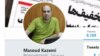Masoud Kazemi, a former reporter for Iranian newspaper Shargh, appears in a screenshot of his Twitter page.