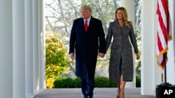 美国总统特朗普与第一夫人梅兰妮娅 （2020年11月24日）