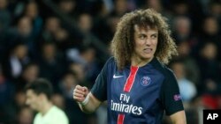 David Luiz au Parc des Princes à Paris, 6 avril 2016. (AP Photo/Thibault Camus)