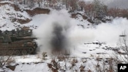 2012년 경기도 포천의 미한 키리졸브 훈련 현장 (자료사진) 