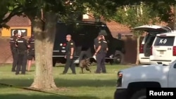 Lokacin da 'yan sanda suka mamaye wurin da aka kai harin na virginia a, Amurka Mayu 31, 2019.