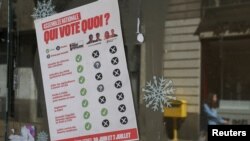 Плакат на выборах в Национальное собрание Франции. Нант, 30 июня 2024 г. 