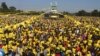 Thousands gather at a rally in support of President Yoweri Museveni in Kisaasi, a suburb of Kampala, Uganda, Feb. 16, 2016. (Photo: J. Craig / VOA) 