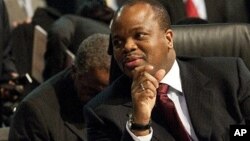 File photo: King Mswati III of the Kingdom of Swaziland at the Southern African Development Community (SADC) Extraordinary Summit in Johannesburg, June 11, 2011.