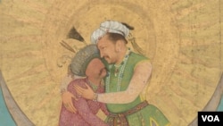 تصویر خیالی اکبرشاه مغول و شاه عباس صفوی، دو قدرت بزرگ شرق