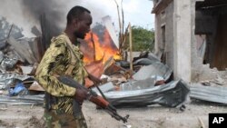 የሶማልያ ወታደር በሶማልያ ነውጠኛው ቡድን ሽብርን ለመከላከል ይጥራል