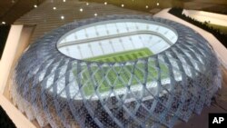 Le stade Al-Wakrah au Qatar, 170,000 places, un des stades qui va acceuillir le Mondial 2022, Doha le 16 Septembre 2010 
