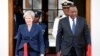 Theresa May da shugaban kasar Kenya Uhuru Kenyatta.