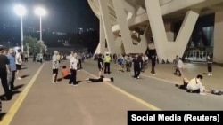 中国广东珠海中国广东珠海体育中心发生一名凶嫌驾车蓄意撞人重大恶性案件。（2024年11月11日）