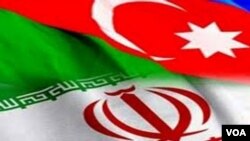 Azərbaycan və İran bayraqları 