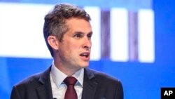 英国国防大臣威廉姆森在新加坡的一个亚洲安全防务会议上发言。（2018年6月3日）