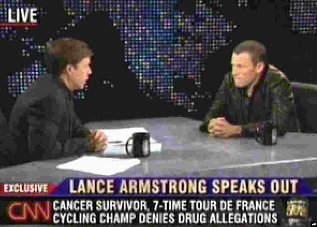 August 25, 2005: Armstrong appears on CNN's "Larry King Live" with Bob Costas to discuss recent allegations of doping.