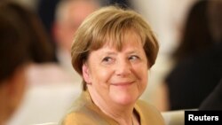 ແຟ້ມຮູບ-ອະດີດນາຍົດລັດຖະມົນຕີຂອງເຢຍຣະມັນ ເຂົ້າຮ່ວມງານຢູ່ທີ່ Bellevue Palace ເຊິ່ງເປັນງານລ້ຽງຂອງລັດຖະບານໃນນະຄອນຫຼວງເບີລິນ, ປະເທດເຢຍຣະມັນ, ວັນທີ 29 ມີນາ 2023. 