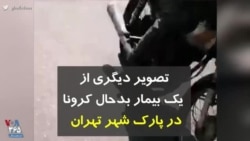 کرونا در ایران | تصویر دیگری از یک بیمار بدحال کرونا در پارک شهر تهران