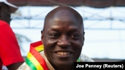 José Mário Vaz est présent lors d'un rassemblement à Bissau, le 11 avril 2014.