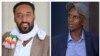 ከግራ ወደ ቀኝ ጋዜጠኛ ኤልያስ ገብሩ እና እስክንድር ነጋ