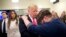 FILE - Pastor Joshua Nink, right, prays for Republican presidential candidate Donald Trump, after a Sunday service at First Christian Church, in Council Bluffs, Iowa, Jan. 31, 2016.