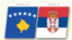 Kosovo: Article illustration, Kosovo and Serbia flags.
