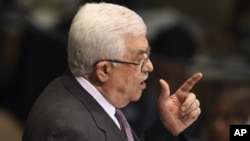 Presiden Palestina Mahmoud Abbas berpidato pada sidang Majelis Umum PBB, September 2012. (Foto: Dok)