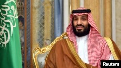 Yariman Saudiyya mai jiran gado Mohammed Bin Salman, yayin wata gana wa da yayi da wasu hukumomin Amurka. 