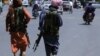 Taliban insurgents in Kabul