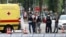 Policías aseguran la escena del atentado en Lieja, Bélgica el 29 de mayo de 2018.