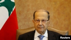Le chef de l'État libanais Michel Aoun, Beyrouth, le 7 Nov 2017.