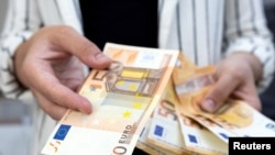 FILE PHOTO: Illustration shows Euro banknotes
