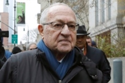 FILE - Lawyer Alan Dershowitz leaves federal court in New York, Dec. 2, 2019.