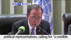 VOA60 Africa - UN Secretary General Ban Ki-moon calls for “a credible election” in DRC
