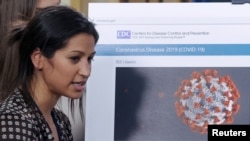 美国副总统彭斯的新闻秘书凯蒂·米勒星期五接受了新冠病毒测试，测试结果呈阳性。(2020年5月8日）