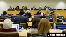지난달 31일 뉴욕 유엔본부에서 인권 문제를 다루는 유엔총회 제3위원회 회의가 열리고 있다.