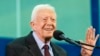 Mantan Presiden Jimmy Carter dalam tanya jawab dengan mahasiswa yang diadakan di Universitas Emory, 18 September 2019, di Atlanta. (Foto: AP /John Amis)