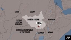  የደቡብ ሱዳን ካርታ 