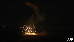 ፎቶ ፋይል፦ የእስራኤል ጥቃት በደቡባዊ ሊባኖስ ኪያም መንደር ሰማይ ላይ እአአ ሚያዚያ 17/2024