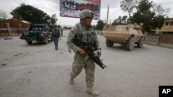 A U.S. soldier is seen in Afghanistan's Paktia province (file photo).