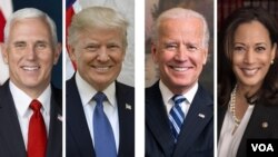 Pence Trump Biden Harris