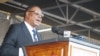 FILE - Malawi President Peter Mutharika addresses his supporters during his swearing-in ceremony in Blantyre, May, 28, 2019. (L. Masina/VOA)