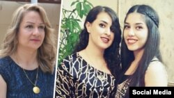 از راست: کیمیا مصطفوی، کیانا رضوانی، و میترا بدرنژاد