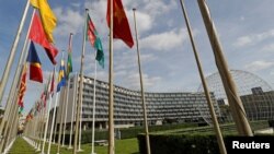 A general view shows the headquarters of the United Nations Educational, Scientific and Cultural Organization (UNESCO) in Paris, France, Oct. 4, 2017. 