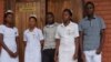 Some of the first-year nursing students under the GAIA scholarship program are seen at Kamuzu College of Nursing in Blantyre, Malawi. (L. Masina/VOA)