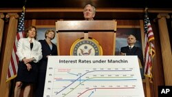 Senate Health, Education, Labor and Pension Committee Chairman Sen. Tom Harkin talks about legislation to try and prevent the increase in the interest rates on some student loans, June 27, 2013, during a news conference on Capitol Hill.