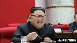 FILE: North Korean leader Kim Jong Un attends the 5th Plenary Meeting of the 7th Central Committee of the Workers' Party of Korea (WPK) in this undated photo released on December 31, 2019 by North Korean Central News Agency (KCNA). 