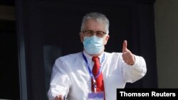 دامنیک دوایر یکی از اعضای تیم پژوهشی سازمان بهداشت جهانی - ووهان، چین (عکس از آرشیو)