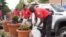Red Shirts at work in Silver Spring, Maryland. (VOA)