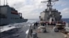 WATCH: video footage of US warship in South China Sea. 