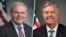 参议院外交关系委员会主席梅嫩德斯参议员（Sen. Bob Menendez, D-NJ）（左）和参议院预算委员会首席共和党议员格雷厄姆（Sen. Lindsey Graham, R-SC）（右）