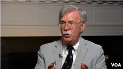 존 볼튼 미국 백악관 국가안보보좌관이 14일 VOA와 인터뷰했다.